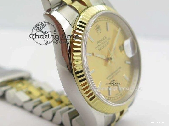 0415 MultiPurpose DateJust 116234 BP Best Edition SS YG Gold Dial On SS Bracelet A2824 V 3942